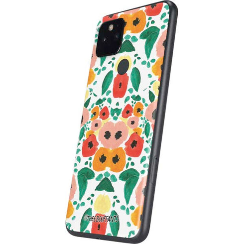 Bouffants and Broken Hearts Geometric Flowers Google Pixel 5 Skin